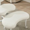 INFURNIC Task and Office Chairs Adjustable Meditation Chair with Swivel Footstool and Lumbar Support for Home Office, White, 36.2"*27.9"*41.3" - 3 of 4