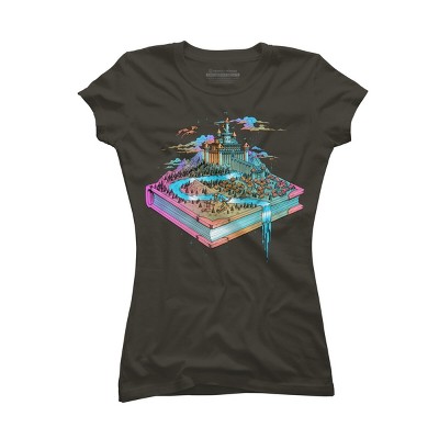 Junior's Design By Humans The World is a Book By Tobiasfonseca T-Shirt