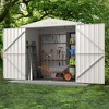 Costway 7 x 4 FT Metal Outdoor Storage Shed Snap-on Structures for Efficient Assembly - 4 of 4