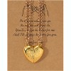Matching Couple Necklace Set - Engraved Love Heart & Adjustable Chain - Gift for Her/Him - 2 of 3