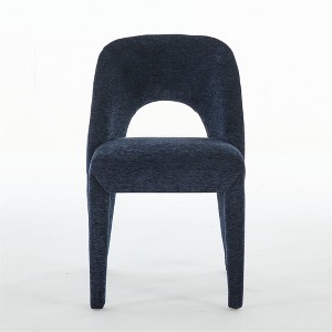 Dronkon Set of 2 Chenille Dining Chairs, Modern Kitchen & Dining Room Chairs with Iron Frame, 300lb Capacity - 1 of 4