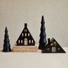 Storied Home Tall Mango Wood Christmas Tree, Black - 2 of 4