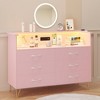 Dresser for Bedroom, Modern 6 Drawer Double Dresser with Wide Drawers - 4 of 4