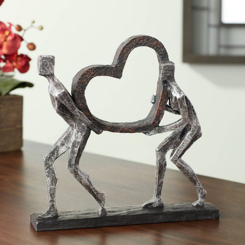 Dahlia Studios The Weight of Love 12" High Figurines and Heart Sculpture, 2 of 7