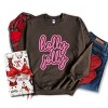Holly Jolly Outline Puff -  Women's Graphic Sweatshirt - 2 of 4