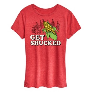 Women's - Instant Message - Valentine's Day Get Shucked Short Sleeve Graphic T-Shirt - 1 of 4