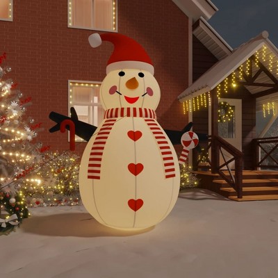 VidaXL Inflatable Snowman with LEDs 12 ft