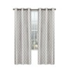 Kate Aurora Gray & White Lattice Clover Ultra Luxurious Window Curtains - 38 in. W x 84 in. L, Gray & White - 2 of 2