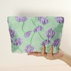 Unique Bargains Large Capacity Zipper Floral Canvas Makeup Bag Purple Green 9.84"x7.48" 1 Pc - 4 of 4