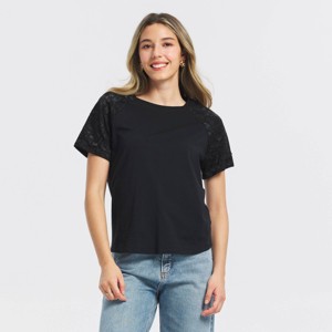 Playera de Manga Corta con Encaje para Mujer - A New Day™