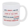 Elanze Designs One Nation Under God Flag Word Collage 11 Ounce White Ceramic Coffee Mug - 2 of 2