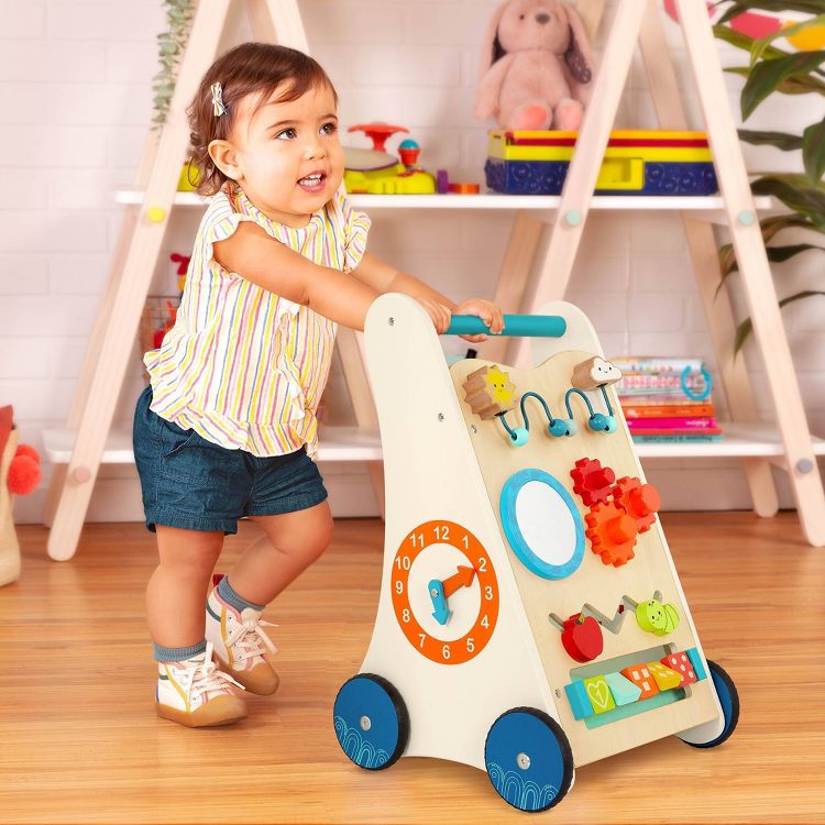 B. toys Wooden Activity Walker - Little Learning Steps, 2 of 6