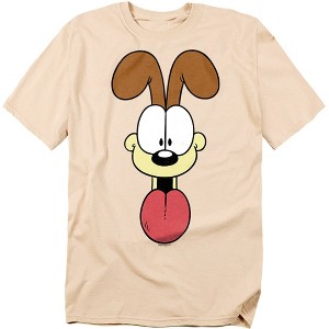 Garfield Odie Head Adult T-Shirt Cream Small - 1 of 4