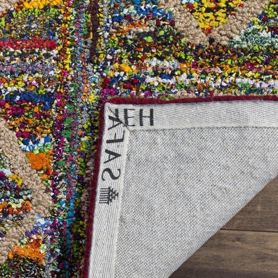Handmade Multicolor Wool and Cotton Tufted Area Rug