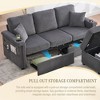 NicBex Modern Corduroy Sectional Sofa Futon Couch with Storage Ottoman,Comfortable 3-Seat Sofa Couch for Living Room,Apartment - 4 of 4
