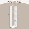 Costway 56'' Tall Bookcase, Freestanding Bookshelf with 4 Open Cubes - 4 of 4