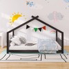 NicBex Twin/Full Size Montessori Toddler Floor Bed with House-Shaped Design for Kids/Boys/Girls,Wood Slats Support,No Box Spring Needed,Easy Assembly - 2 of 4