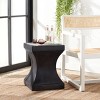 Curby Accent Stool - Indoor/Outdoor - VNN1002 - Black - Safavieh - 2 of 4