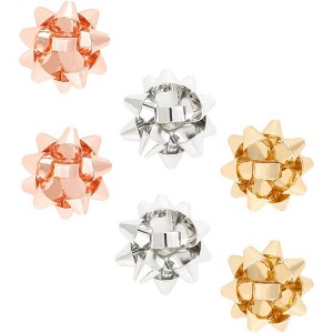 3 Pairs Christmas Bow Stud Earrings Set in Red and Green. - 1 of 4