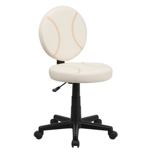 Baseball Task Chair - Flash Furniture, White