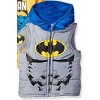 DC Comics Infant/Toddler Boys' 2-Piece Batman Puffer Vest & Shirt Set - 3 of 4