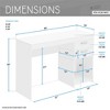 FONTOI Home Office Workstation Computer Desk Writting Table with Drawer Open Storage Study Desk for Living Room Bedroom, White, 47.6"* 16.1"*30.3" - 3 of 4