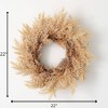 Artificial Cream Reed Wreath Cream 22"H - 4 of 4