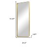 HomeRoots Gold Aluminum Leaning Framed Full Length Mirror - 3 of 4