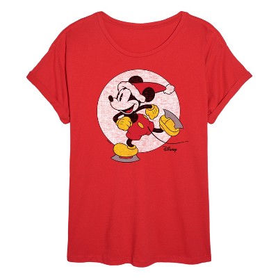 Women's - Disney - Mickey Skating Oversized Graphic T-Shirt