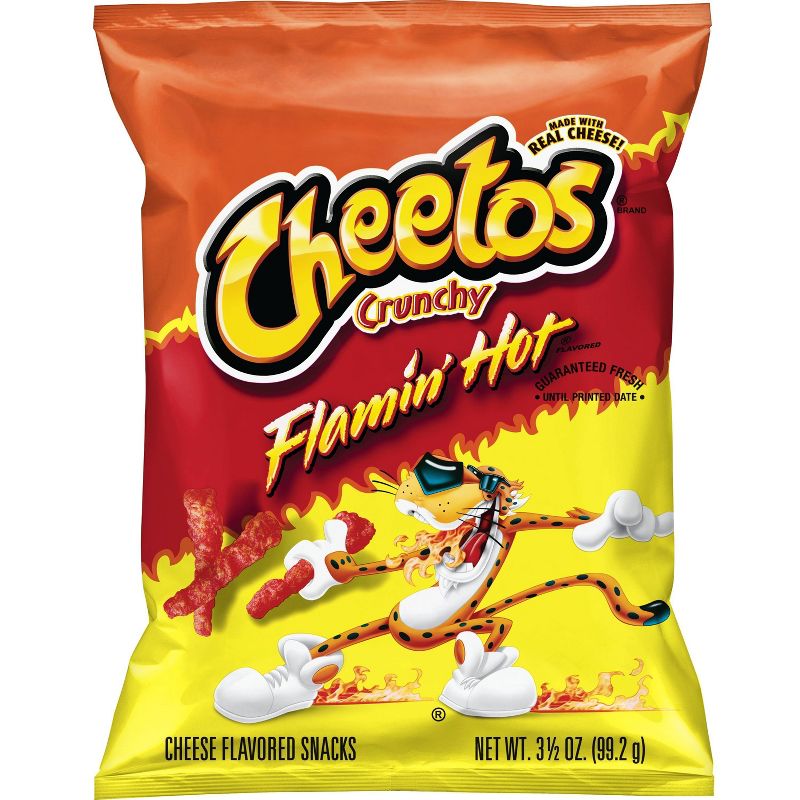 Cheetos Crunchy Flamin' Hot Cheese Flavored Snacks - 3.5oz, 1 of 6