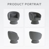 Lirago Gray Swivel Accent Chair - Modern Upholstered Barrel Chair with 360° Swivel, Dimensions 30.00"x27.60"x31.00" - 3 of 4