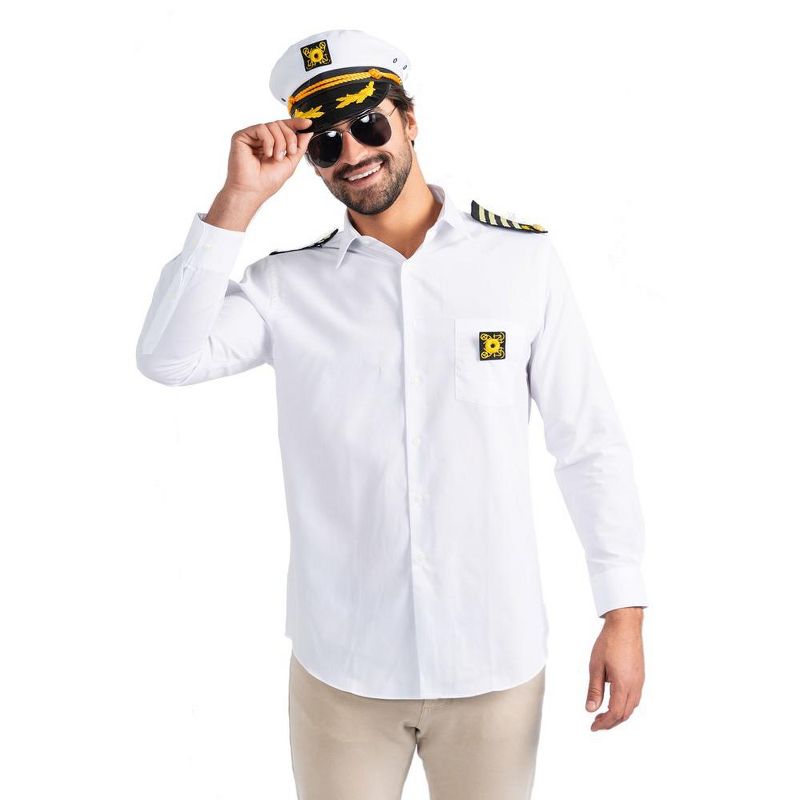 Dress Up America Captain Costume Set - Yacht Captain Accessory Kit - Adults, 4 of 5