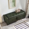 CAVINAS 48" Ottoman Bench with Storage,Upholstered Tufted Faux Leather PU Ottoman with Flip Top,Footboard Footrest for Bedroom - 2 of 4