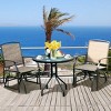 Costway 2PCS Patio Swing Single Glider Chair Rocking Seating Steel Frame Garden Brown - 2 of 4