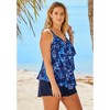 Swim 365 Women's Plus Size Longer-Length Tiered-Ruffle Tankini Top - 4 of 4