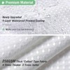 Long Fabric Shower Curtain Waffle Weave 84 Inches White Heavy Duty 256GSM Bathroom Hotel Luxury Bath Curtain Set - 4 of 4