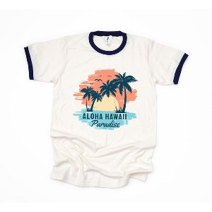 Simply Sage Market Women's Aloha Hawaii Short Sleeve Ringer Tee - 1 of 2