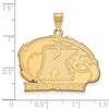 Black Bow Jewelry 10k Yellow Gold Kent State Golden Flashes NCAA Large Pendant - 2 of 3