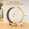 Heynemo Cat Exercise Wheel for Indoor Cats ¨C 46" Running Treadmill with Felt Track, Perfect for Small & Adult Cats, Natural Wood Color - 3 of 4