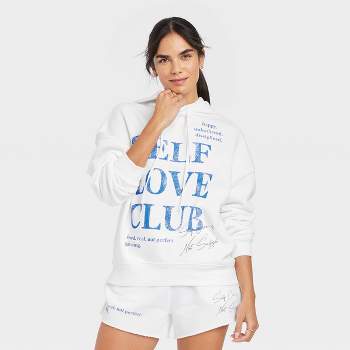 Women's Self Love Club Graphic Hoodie - White