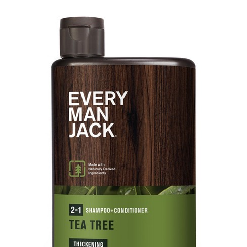 Every Man Jack Men's 2-in-1 Thickening Shampoo And With Aloe, And Tea Oil - 13.5 Fl : Target