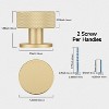 attop 10 Pack Gold Cabinet Knobs, 1.2 Inch(30.5mm) Diameter Knurled Cabinet Knobs of Metal - 3 of 4