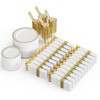 ROVSUN 240 Pieces Gold Disposable Dinnerware Set 30 Guests,Elegant Plastic Plates for Party Wedding - 4 of 4