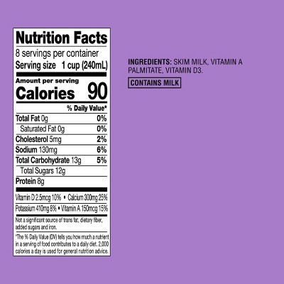 Skim Fat Free Milk - 0.5gal - Good & Gather™