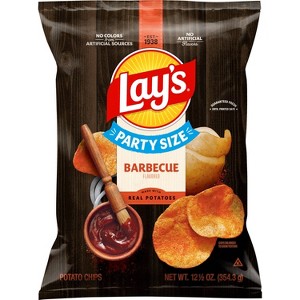 Lay's Barbecue Flavor Party Size Potato Chips - 12.5oz - 1 of 4