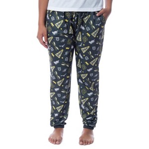 Harry Potter Womens' Hogwarts House Sleep Jogger Pajama Pants-All Houses - 1 of 4