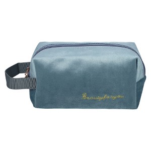 Unique Bargains Portable Flannel Travel Cosmetic Bag 1 Pc - 1 of 3