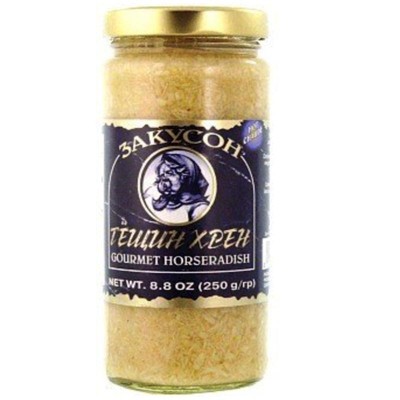 Zakuson Gourmet Horseradish White Sauce 8.8oz - Mild And Tangy Flavor - Perfect For Sandwiches, Meats, And Seafood