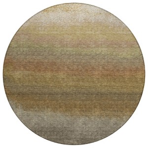 Taupe And Beige Ombre Washable Indoor Outdoor Area Rug - 1 of 4