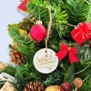 Wrapables Round Gold Foil Xmas Gift Tags with String 100pc, White - 4 of 4